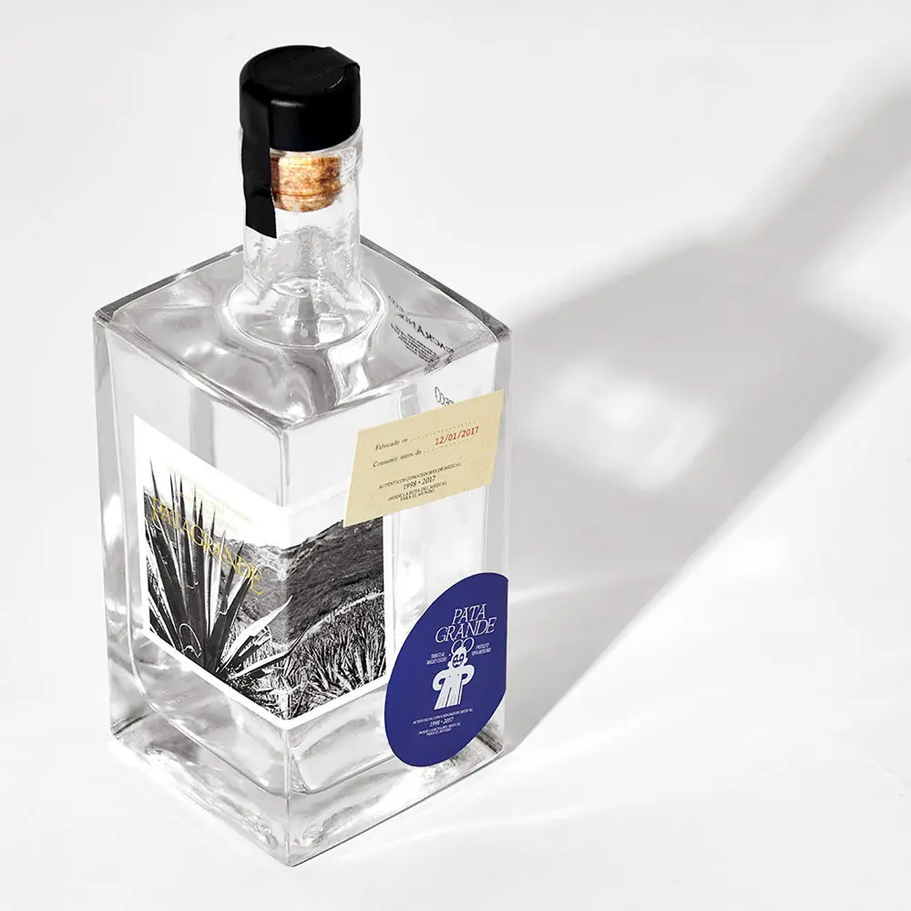 500ml 750ml 1000ml Square Gin Rum Vodka Whisky Glass Bottle