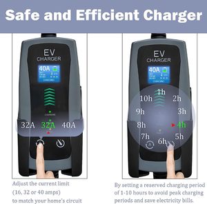 J1772-taşınabilir elektrikli araç şarjı-16 ila 40 Amp 240 Volt-25ft kablo-yükseltilmiş taşınabilir EV şarj kablosu daha hızlı şarj istasyonu - Product Image 5