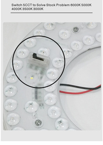 ERP ETL แหล่งกำเนิดแสง LED 36W สวิตช์ไฟเพดาน5CCT เปลี่ยนโมดูลแหล่งกำเนิดแสง LED เพดานแบบกลม - Product Image 3