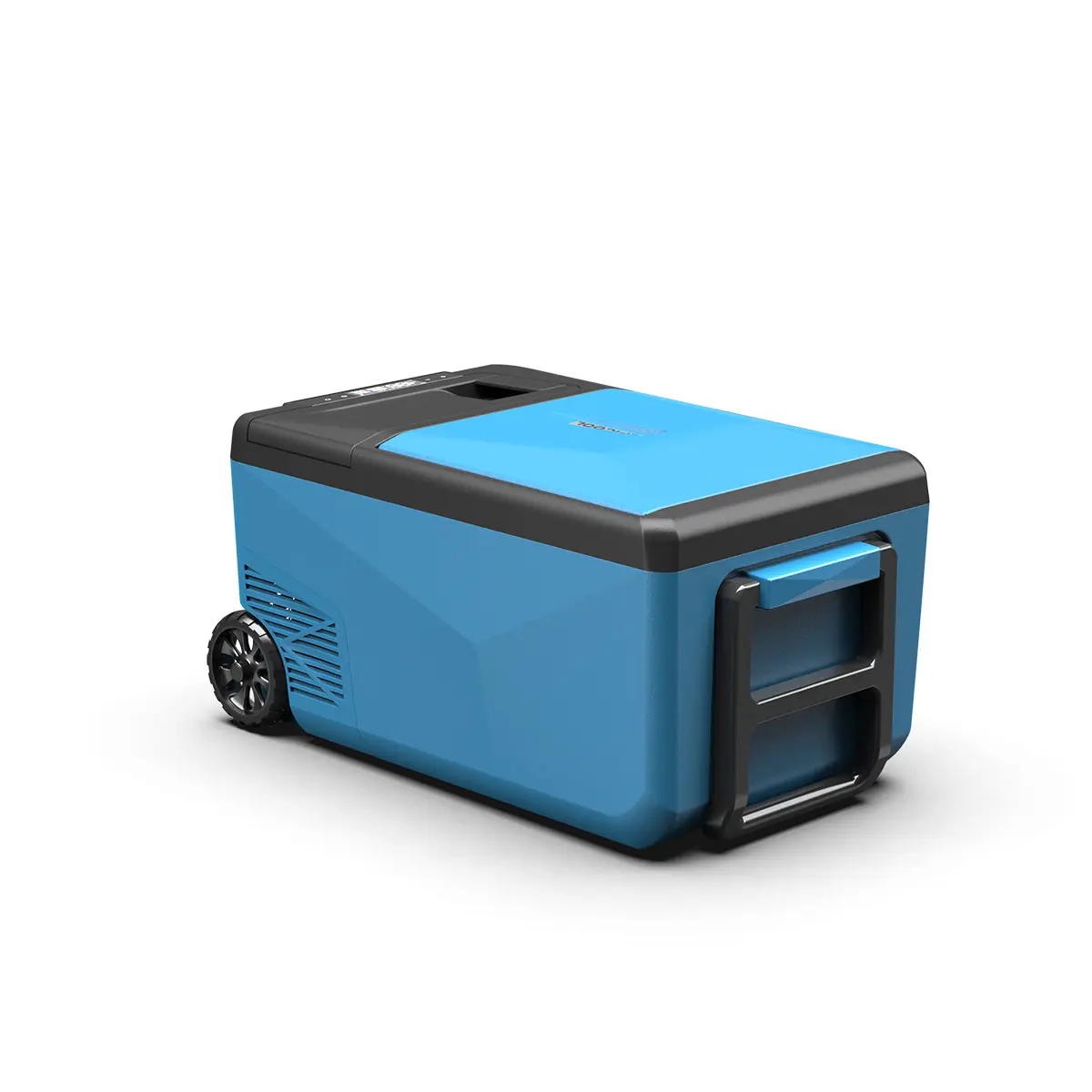 Kt25 rodas design mini veículo refrigerador, 12v 24v geladeira do carro fácil de transportar geladeira portátil congelador