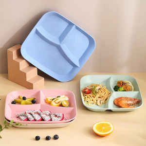 Trọng Lượng Giảm Cân Bữa Ăn Tấm Tấm Thực Phẩm Khay Hình Chữ Nhật Tá<span class=keywords><strong>i</strong></span> Sử Dụng Nhà Bếp Bộ Đồ Ăn Vuông Bữa Ăn Tố<span class=keywords><strong>i</strong></span> Tấm Vớ<span class=keywords><strong>i</strong></span> 3 Ngăn - Product Image 1