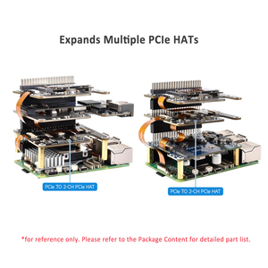 Cappello da 2 pollici per lampone Pi 5, espande i connettori PCIe FFC a 2 canali supporta l'impilamento di più cappelli PCIe - Product Image 5