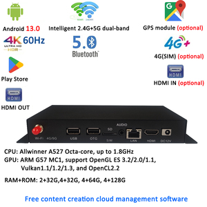 MPC3566 Metallgehäuse RK3566 Quad-Core Android 11.0 4K HD-MI TV Box 4G Netzwerk Digital Signage Media Player - Product Image 3