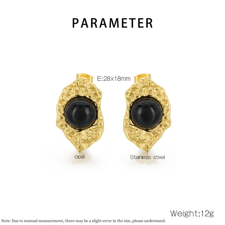 Gold black opal