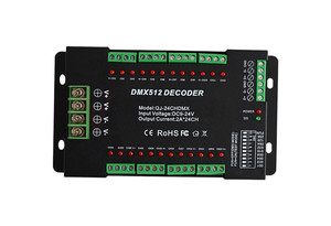 DC9-24V 2A/CH 24-канальный RGB DMX512 Контроллер декодера для RGB Светодиодные полосы - Product Image 2