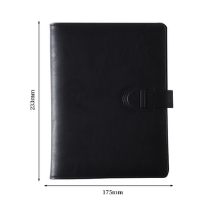 Luxury PU Cover Refillable Custom Ring Binder A5 Loose Leaf Leather Journal Diray <strong>Notebook</strong> <strong>With</strong> Pen <strong>Insert</strong> Position - Product Image 4