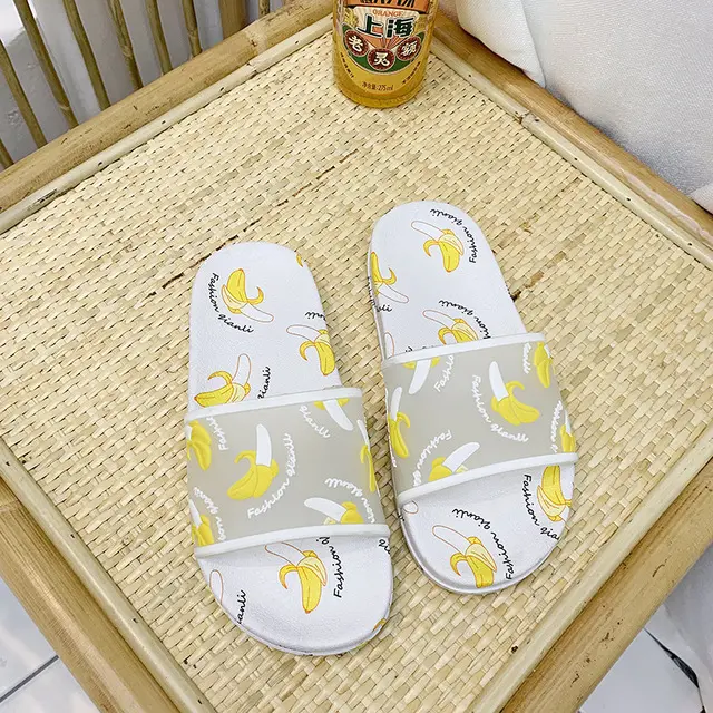 Zapatillas de fruta para mujer, zapatos de playa frescos, bonitos, sandalias de dibujos animados para padres e hijos, impermeables de PVC, venta al por mayor, Verano