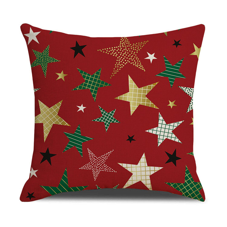 New Style Home Decor Christmas Day Pillow Case Factory Direct Sale Linen Cushion Cover