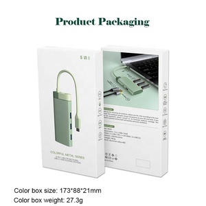 Pronto per la spedizione colorato 5 6 7 in 1 Multi porte USB C Hub Dock Station con 4K HDMI 5Gbps USB porte 3.0 tipo C adattatore per computer portatile - Product Image 3