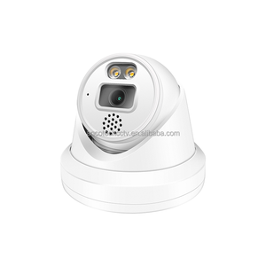 Cámara de red OEM, cámara POE IP de torreta de detección de cuerpo humano/vehículo, audio bidireccional con luces duales de 6MP, para interiores - Product Image 1