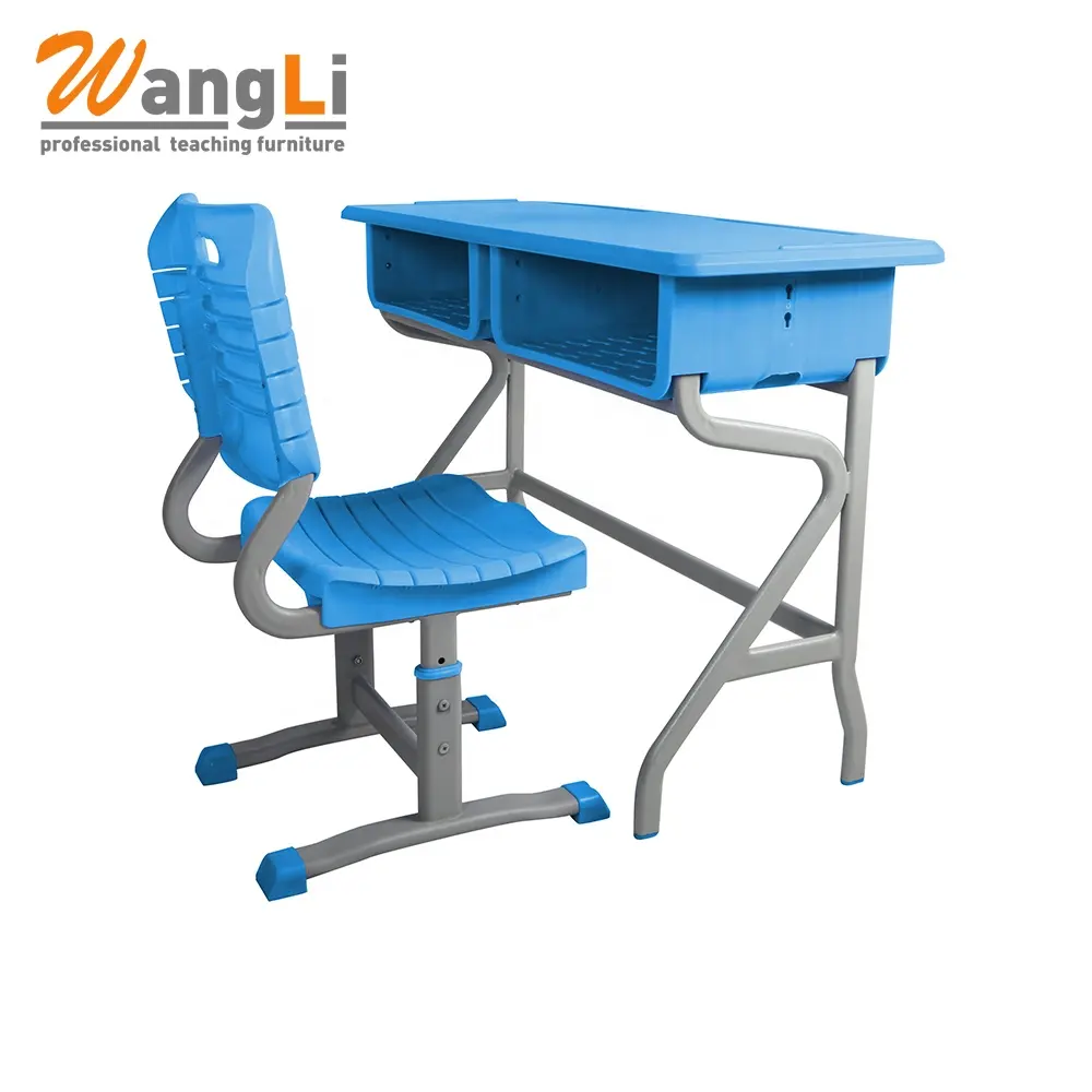 Conjunto de mesa y silla de doble escritorio para estudiantes, conjunto de silla americana para escuela primaria, imágenes, 2 personas