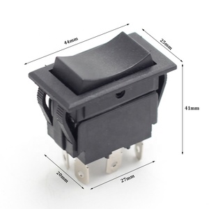 15A 250VAC <span class=keywords><strong>KCD2</strong></span> açik kapali otomatik anahtar araba elektrik IP40 plastik siyah yapış 3 pozisyon 230V 6 pin Rocker anahtarı