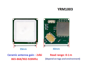 Invelion YRM100 Mini Arduino UHF-RFID-Modul Himbeer-Pi-RFID-Kartenleser 0-5, 5dbi Antennen-integrierter RFID-Modul leser