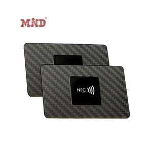 Tarjeta de visita NFC de fibra de carbono negra Logotipo personalizado Código QR Tarjeta inteligente de negocios mate - Product Image 1