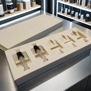 Custom Designed Hexagonal Cosmetics Packaging Gold Foil Embossed Cardboard <strong>Box</strong> <strong>5</strong> Bottles Perfume Vials Folded Vanishing Printing - Product Image 3