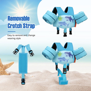 Jaket pelampung rompi renang anak-anak untuk 22-66 pon anak laki-laki dan perempuan balita pelampung dengan pelindung bahu lengan sayap untuk bayi anak-anak - Product Image 5