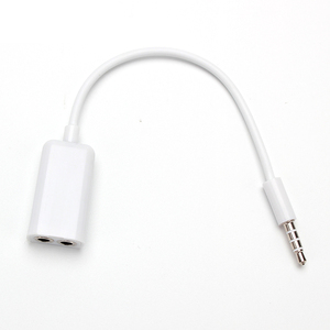 Good Quality 4 Pole 3.5mm Plug Male to Two 3.5mm Female 1 to 2 Smart Mobile Phone MP3 Earphone Aux Cables Audio Converter Cable - Product Image 1