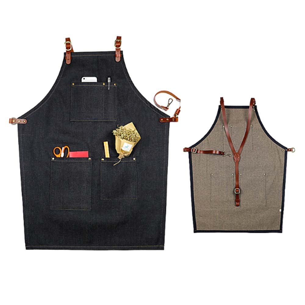 Black leather herringbone A