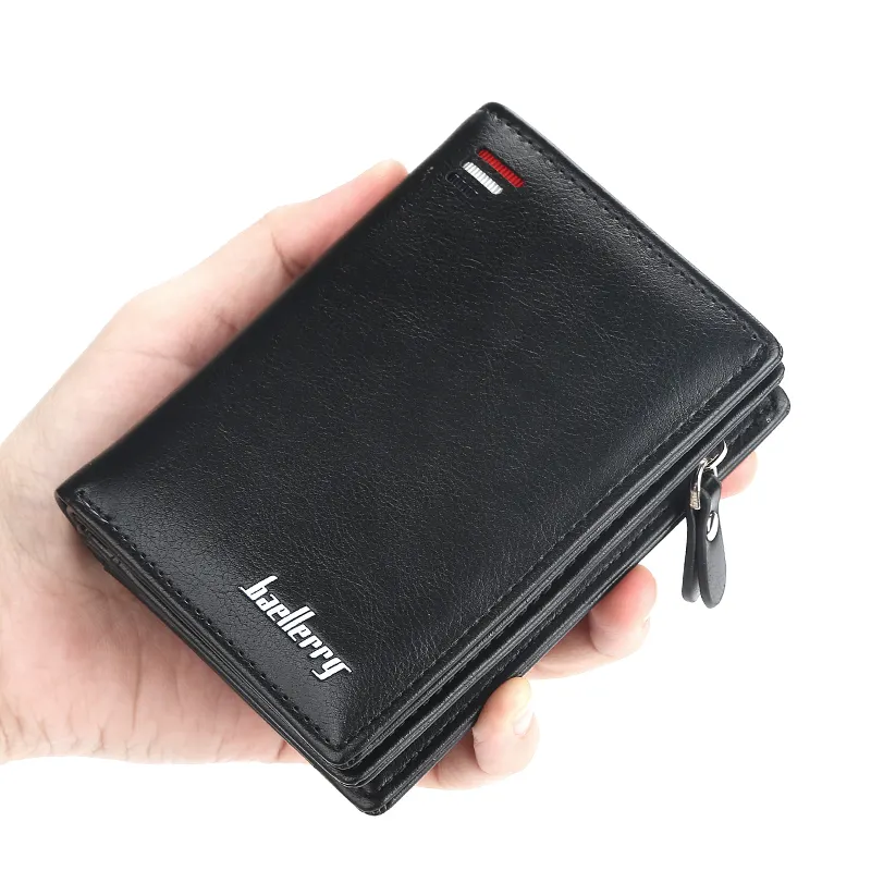 Baellerry 2022 nuovo portafoglio portafoglio multi-card verticale con cerniera corta per uomo con Hasp, portamonete maschile all'ingrosso