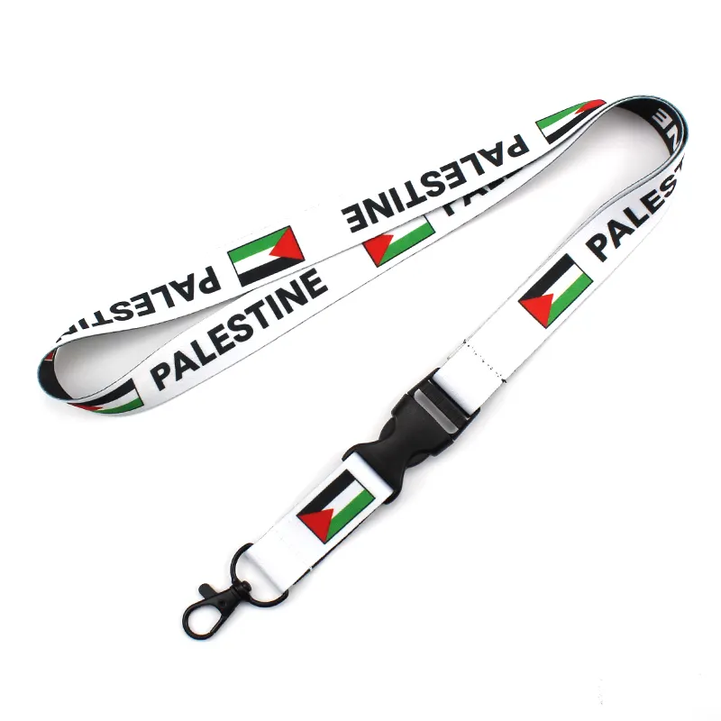 Lanières de drapeau de la Palestine en gros bon marché pour le titulaire de la carte d'identité de clé Palestine libre