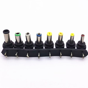 Adaptador de computadora con cabezal de conversión de energía, adaptador de CC de 8 posiciones, pie doblado con PIN, DC5.5 * 2,1, interfaces de modelo múltiple - Product Image 2