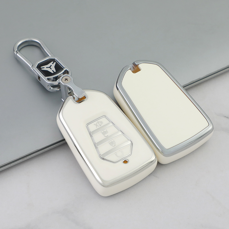 B White + Key Ring