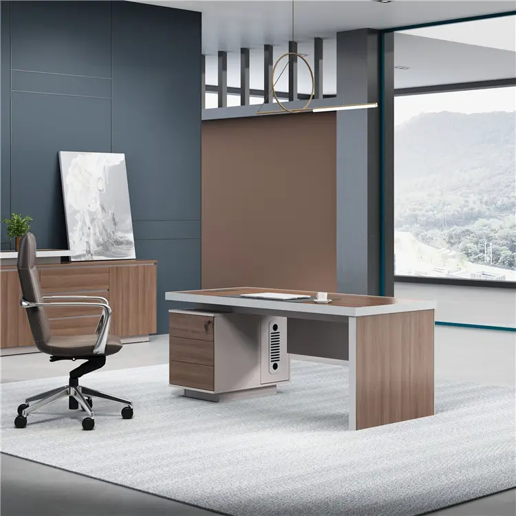 Современная офисная мебель, деревянный исполнительный секретарь, офисный стол с выдвижным ящиком