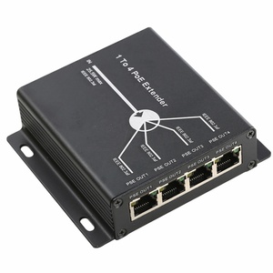 Power <strong>Over</strong> <strong>Ethernet</strong> Switch 4 Port 10/100M IEEE802.3af for <strong>IP</strong> Camera PoE Extender Repeater - Product Image 2