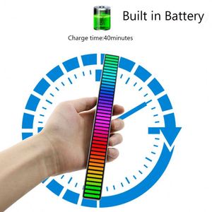 Jumon แถบไฟกลางคืน LED สำหรับบ้าน, แถบไฟ RGB เสียงดนตรีบาร์16/32/40ลูกปัดควบคุมแอปปิ๊กอัพจังหวะบรรยากาศ - Product Image 5