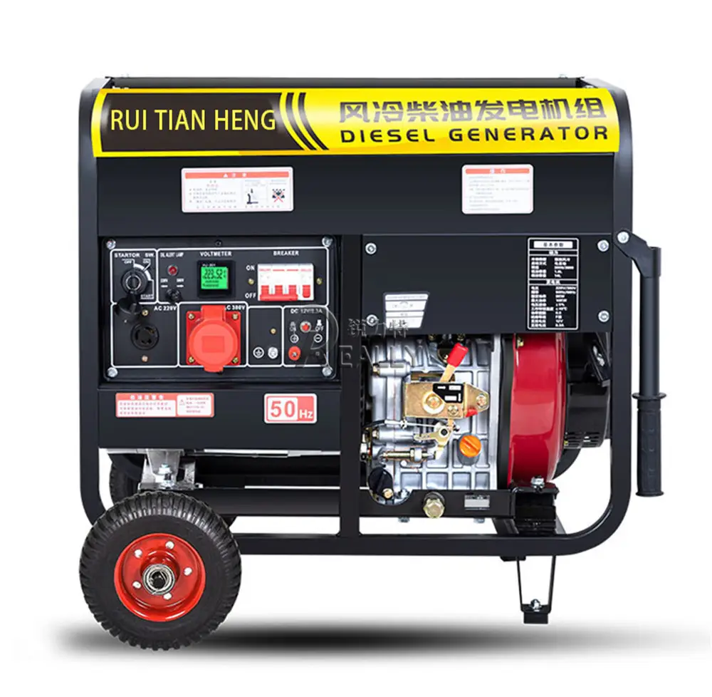 Gerador Diesel Do Poder O Ar Do Motor Assíncrono Do Singlephase Refrigerado 3.5kw Gerador Diesel Silencioso Pequeno Gerador Mudo Automático