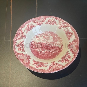 厂家标签定制不规则绿色陶瓷餐厅餐盘彩色晚餐餐具批发瓷盘