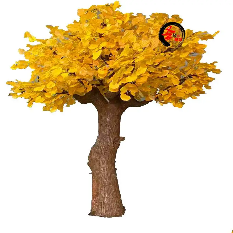 Venta al por mayor de 3 metros de altura con un diámetro de 20cm árbol de ginkgo 2 branche personalizar artificial árbol grande.