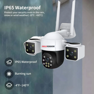 Tres lentes, tres pantallas, red Wifi, exterior, impermeable, detección de movimiento humano, seguridad, cámara IP inalámbrica Cctv - Product Image 4