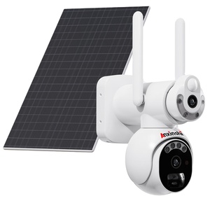 AnxinshiソーラーカメラデュアルレンズソーラーパワーPTZカメラP2Pネットワーク4G Tow Way音声屋外防犯カメラ - Product Image 1