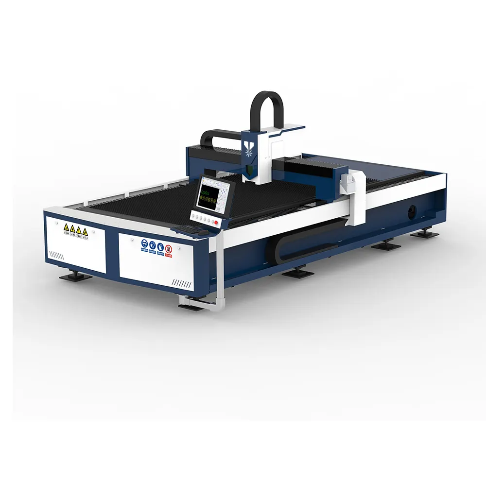 Mở loại CNC sợi Máy cắt laser với trao đổi bảng quá trình cắt kiểm soát Vật liệu cắt thử nghiệm