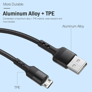 マイクロUSBケーブルSamsung Huawei Xiaomi Redmi LG Nokia Microusb Android 3A高速充電電話コード長1m 2m充電器データワイヤー