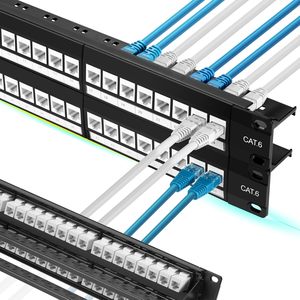 24 porto Cat6 com Keystone Inline 10G suporte <span class=keywords><strong>Patch</strong></span> <span class=keywords><strong>Panel</strong></span>