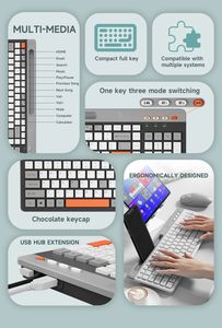 2.4G <strong>Wireless</strong> BT Dual Mode 103 Compact Numeric <strong>Keyboard</strong> Multifunctional Membrane Compact Desktop/Laptop <strong>Keyboard</strong> New Product