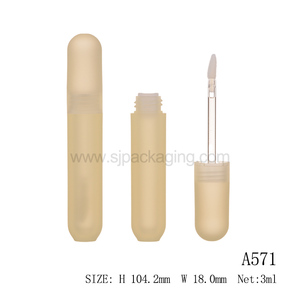 Half <strong>Dome</strong> Lid PETG Empty Rubber Paint Lip Gloss <strong>Tube</strong> with Rubber Soft Effect Eco Friendly Cosmetic Packaging
