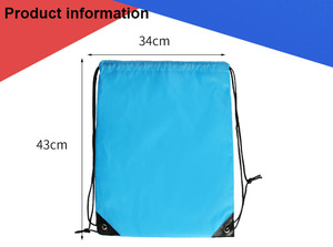 Original Factory Cheap 210D Polyester Nylon Waterproof Draw <strong>String</strong> Sports Bag Custom Printed Logo Promotional Drawstring Bag - Product Image 4