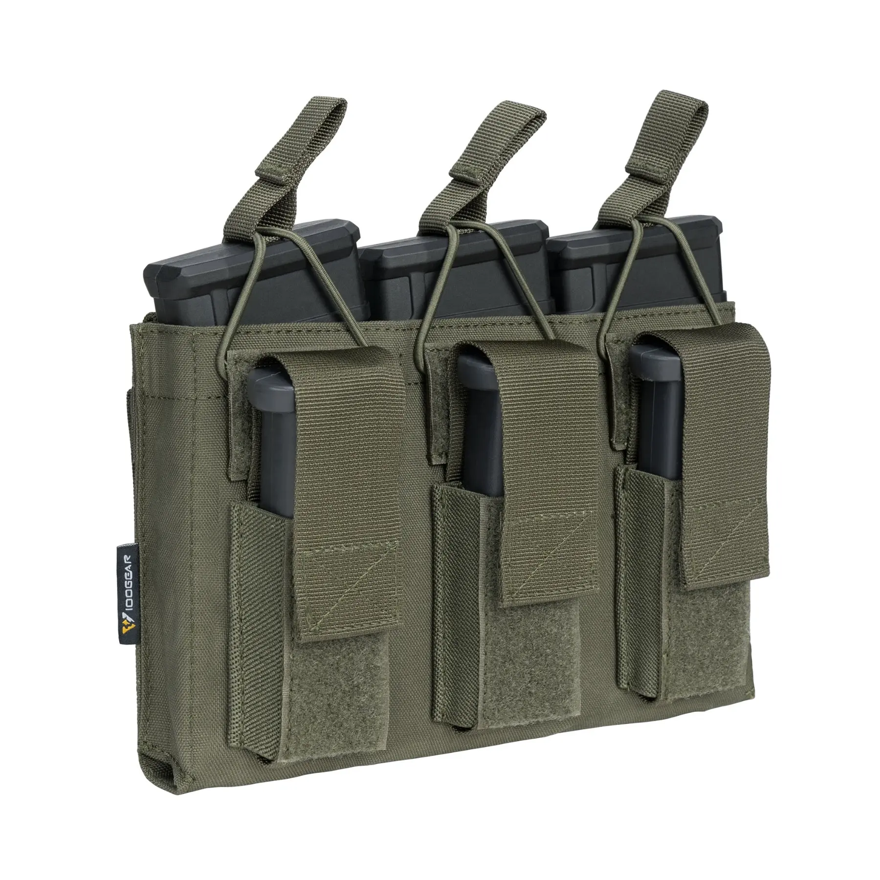 Idogear Open Top Triple Kangoeroe Camo Pouch Tactische Molle Zakjes Magazine Pouch Voor 5.56 9Mm