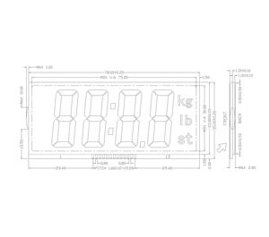4 cifre 7 segmenti liquido display elettronico scala TN LCD del pannello di vetro 3V zebra numero lcd a sette segmenti - Product Image 2