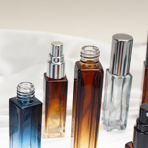 5ml 10mlグラデーションカラースクエアシェイプ香水エッセンシャルオイルガラスロールオンボトルスチールローラーボール付き - Product Image 4