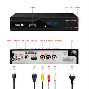 ตัวรับสัญญาณโทรทัศน์ผ่านดาวเทียมระบบดิจิทัล1080P แบบ Full HD CCcam S2 + T2 - Product Image 5