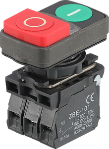 Pulsante illuminato momentaneo LED rosso verde on off start stop interruttori a doppia testa con luce piolt - Product Image 2