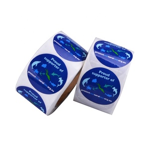 可定制哑光白色标签印刷圆形小玻璃罐乙烯基贴纸带贴纸卷 - Product Image 3