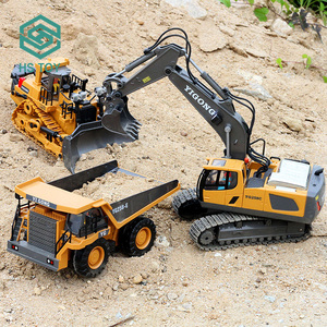 HS 1:<strong>24</strong> Scale 9 Channels Kids Electric Engineering Excavator Alloy Track <strong>Wireless</strong> RC Bulldozer <strong>Toy</strong> With Light&amp;Sound - Product Image 3