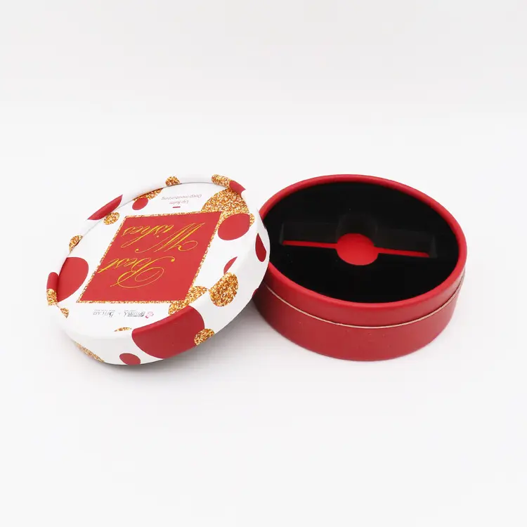 Luxus Geschenk verpackung Zylinder rohr Runde Hut Form Pappkarton mit Band für die Hochzeit