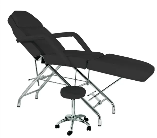Salone nero Multi-funzione lettino da massaggio professionale salone Spa sedia per il viso
