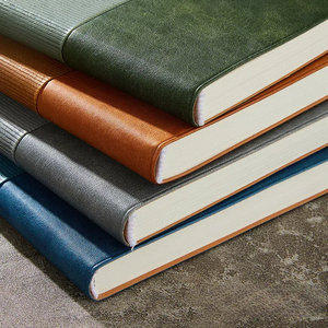 New Custom Flat <strong>Striped</strong> Splicing Color Design Print Diary Softcover Fleasible Vegan Leather Journal Planner <strong>Notebook</strong> - Product Image 2